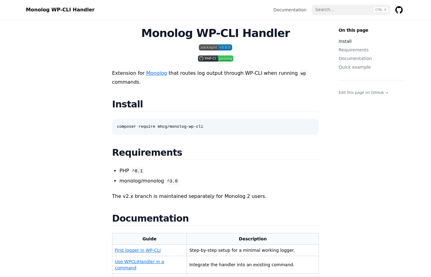 Monolog WP-CLI Handler